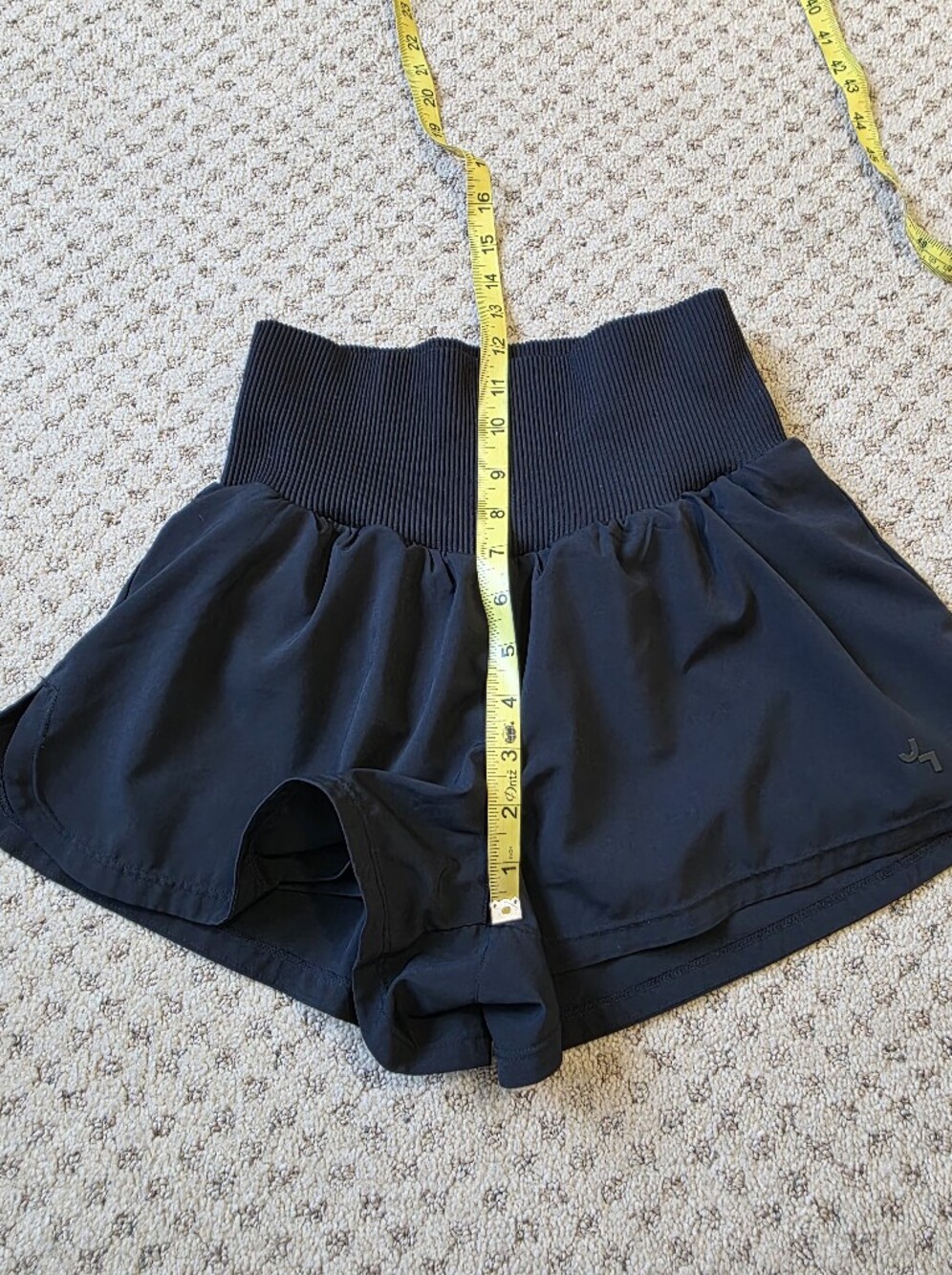JoyLab Black High-Rise Short with Ribbed Waistband - Picture 7 of 8